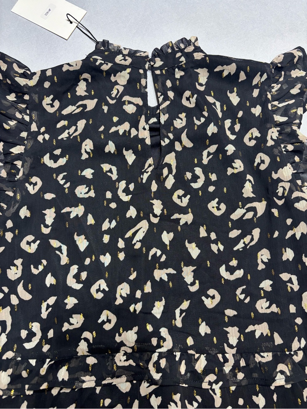 THML Alani Tiered Black & Gold Dress S - Picture 8 of 9